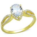 Gold Ring For Women TS248 Gold 925 Sterling Silver Ring with AAA Grade CZ