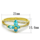 Gold Ring For Women TS249 Gold 925 Sterling Silver Ring with AAA Grade CZ