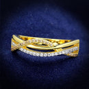 Gold Ring For Women TS252 Gold+Rhodium 925 Sterling Silver Ring with CZ