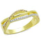 Gold Ring For Women TS252 Gold+Rhodium 925 Sterling Silver Ring with CZ