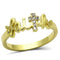 Gold Ring LO3963 Flash Gold Brass Ring with Top Grade Crystal