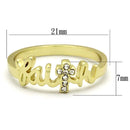 Gold Ring LO3963 Flash Gold Brass Ring with Top Grade Crystal