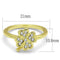 Gold Ring LO3987 Flash Gold Brass Ring with Top Grade Crystal