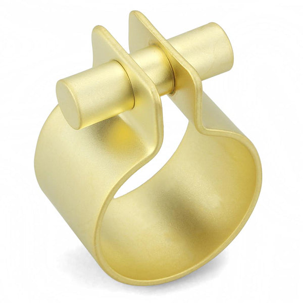 Gold Ring LO4241 Matte Gold Brass Ring