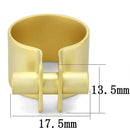 Gold Ring LO4241 Matte Gold Brass Ring