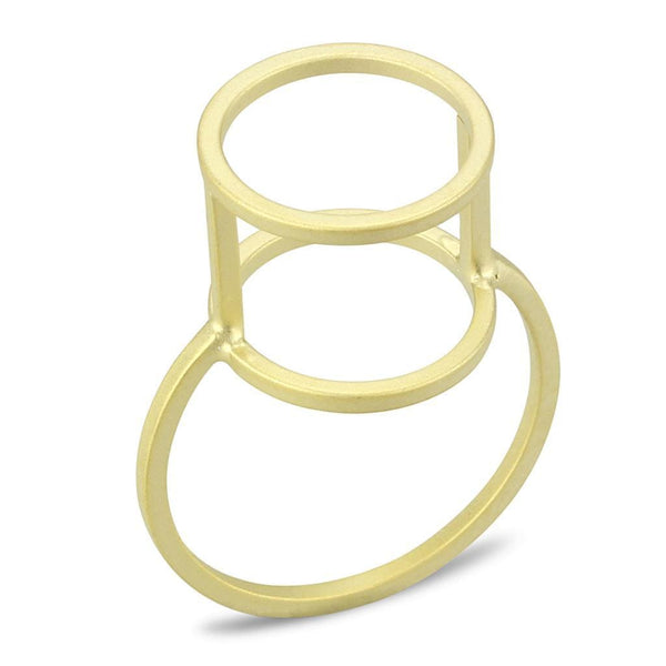 Gold Ring LO4252 Matte Gold Brass Ring