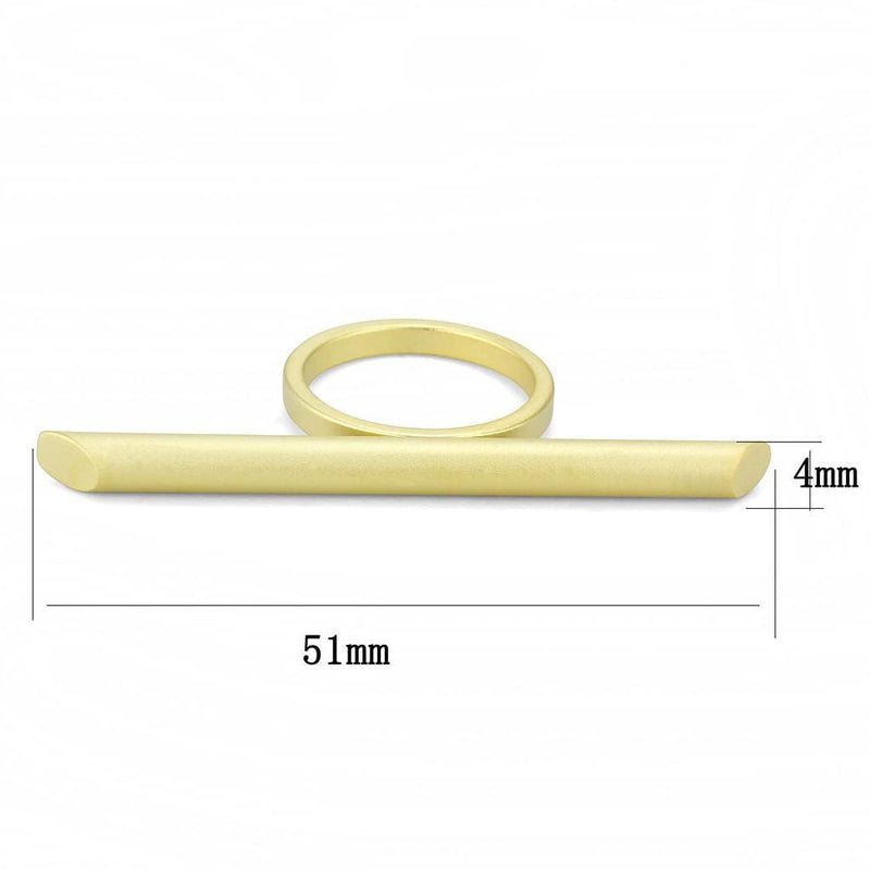 Gold Ring LO4261 Matte Gold Brass Ring