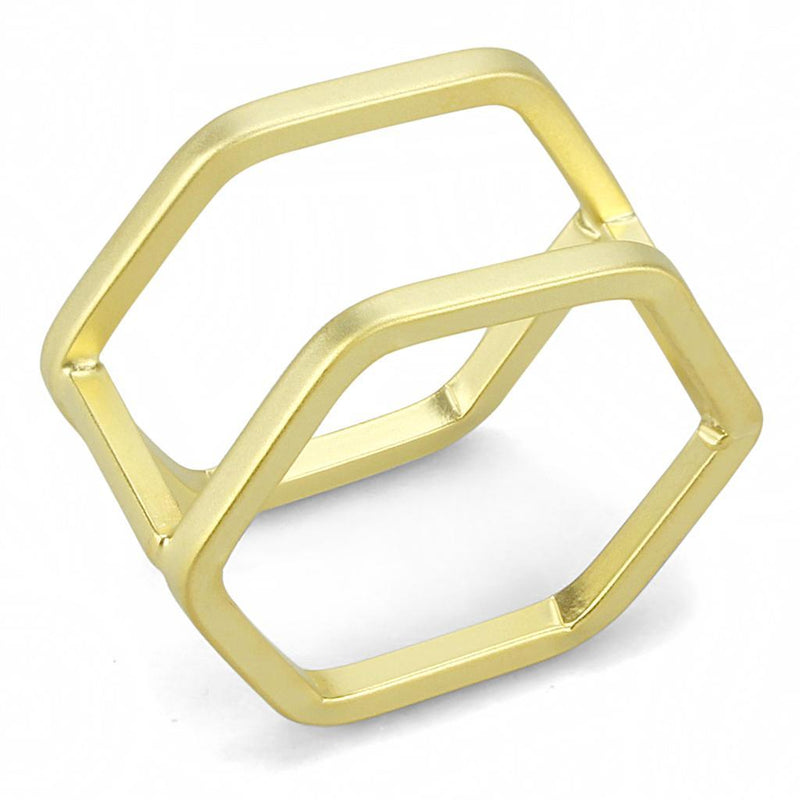 Gold Ring LO4264 Matte Gold Brass Ring