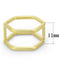 Gold Ring LO4264 Matte Gold Brass Ring