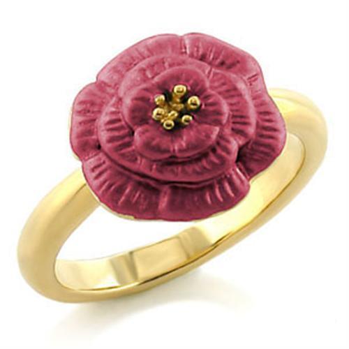 Gold Ring LO508 Gold White Metal Ring