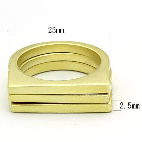 Gold Ring LOA851 Matte Gold Brass Ring