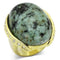 Gold Ring Set LOA844 Gold Brass Ring with Semi-Precious in Sea Blue