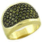 Gold Ring Set LOAS1042 Gold 925 Sterling Silver Ring with CZ in Peridot