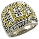 Gold Ring Set LOAS1043 Gold+Rhodium 925 Sterling Silver Ring with CZ