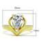 Gold Ring TK389G Gold - Stainless Steel Ring with AAA Grade CZ