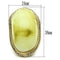 Gold Ring VL005 Gold - Brass Ring with Synthetic in Apple Green color