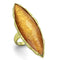 Gold Ring VL120 Gold - Stainless Steel Ring with Synthetic in Orange