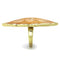 Gold Ring VL120 Gold - Stainless Steel Ring with Synthetic in Orange