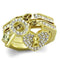 Gold Stackable Ring TK2127 Gold - Stainless Steel Ring with Crystal