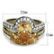 Gold Stackable Ring TK2132 Two-Tone Gold - Stainless Steel Ring with CZ