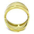 Silver Jewelry Rings Gold Stackable Ring TK2157 Gold - Stainless Steel Ring Alamode Fashion Jewelry Outlet