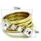 Gold Stackable Ring TK2158 Gold - Stainless Steel Ring with Crystal