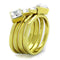 Gold Stackable Ring TK2158 Gold - Stainless Steel Ring with Crystal