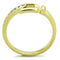 Gold Stackable Ring TK2164 Two-Tone Gold - Stainless Steel Ring with Crystal