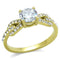 Gold Stackable Ring TK2168 Gold - Stainless Steel Ring with AAA Grade CZ