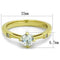 Gold Stackable Ring TK2170 Gold - Stainless Steel Ring with AAA Grade CZ