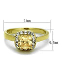 Gold Stackable Ring TK2173 Gold - Stainless Steel Ring with AAA Grade CZ