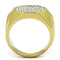 Gold Stackable Ring TK2221 Two-Tone Gold - Stainless Steel Ring with Crystal