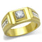 Gold Stackable Ring TK2222 Two-Tone Gold - Stainless Steel Ring with CZ