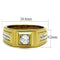 Gold Stackable Ring TK2222 Two-Tone Gold - Stainless Steel Ring with CZ