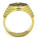 Gold Stackable Ring TK2224 Gold - Stainless Steel Ring with Crystal