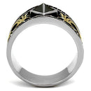 Gold Stackable Ring TK2232 Two-Tone Gold - Stainless Steel Ring with Synthetic