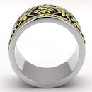 Gold Stackable Ring TK2236 Two-Tone Gold - Stainless Steel Ring with Epoxy