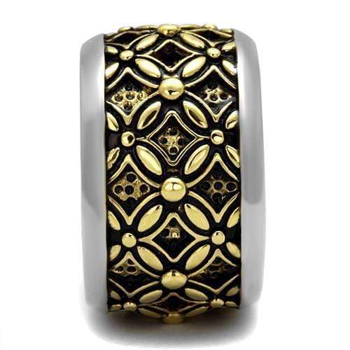 Gold Stackable Ring TK2237 Two-Tone Gold - Stainless Steel Ring with Epoxy