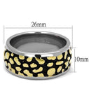 Gold Stackable Ring TK2238 Two-Tone Gold - Stainless Steel Ring with Epoxy