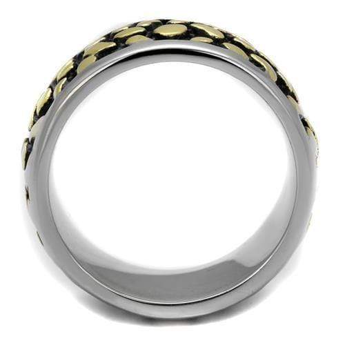 Gold Stackable Ring TK2238 Two-Tone Gold - Stainless Steel Ring with Epoxy