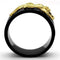 Gold Stackable Ring TK2240 Gold+ Black - Stainless Steel Ring