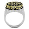 Gold Stackable Ring TK2241 Two-Tone Gold - Stainless Steel Ring with Epoxy