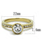 Gold Stackable Ring TK2254 Gold - Stainless Steel Ring with AAA Grade CZ