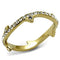 Silver Jewelry Rings Gold Stackable Ring TK2255 Gold - Stainless Steel Ring with Crystal Alamode Fashion Jewelry Outlet