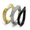 Silver Jewelry Rings Gold Stackable Ring TK2299 Gold+ - Stainless Steel Ring with Crystal Alamode Fashion Jewelry Outlet