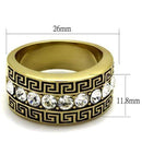 Gold Stackable Ring TK2310 Gold - Stainless Steel Ring with Crystal