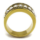 Gold Stackable Ring TK2310 Gold - Stainless Steel Ring with Crystal