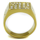 Gold Stackable Ring TK2311 Gold - Stainless Steel Ring with Crystal