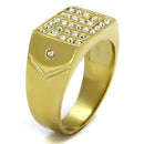 Gold Stackable Ring TK2311 Gold - Stainless Steel Ring with Crystal