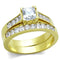 Gold Wedding Ring Sets TK1895 Gold - Stainless Steel Ring with CZ